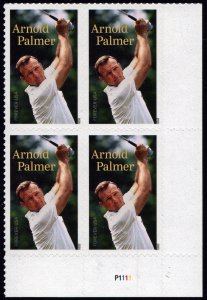 SC#5455 (55¢) Arnold Palmer Plate Block: LR #P1111 (2020) SA