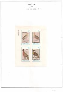 SCOTLAND - STAFFA - 1982 - Birds #64 - Imperf 4v Sheet - MLH