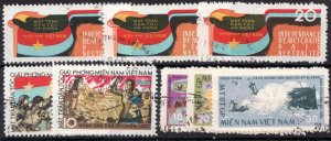 1963-4 Vietnam North Vietcong Sc #1-8 - Used complete (3) sets Cv$54.50