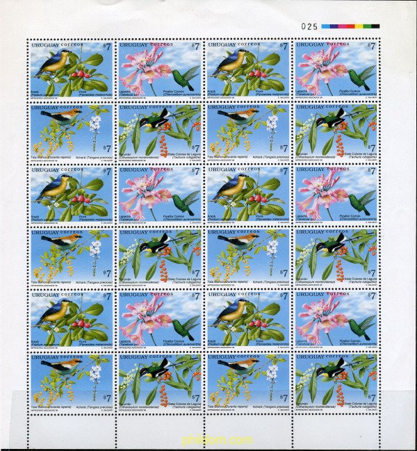188528 MNH URUGUAY 1999 FAUNA Y FLORA