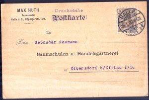 Germany 1909 Card From Halle