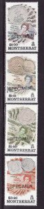 Montserrat-Scott#821-4-Unused NH specimen set-Coins & Ban