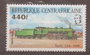 CENTRAL AFRICAN REPUBLIC SG1015 1984 440f TRAINS MNH