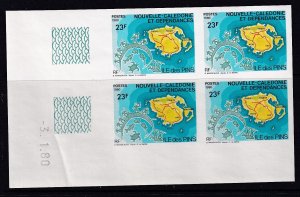 NEW CALEDONIA  1980 - Map of  Pine Tree Island - MNH Imperf PB  LL # 452