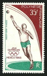 Fr Polynesia C49,MNH.Michel 89. Olympics Mexico-1968.Shot put.