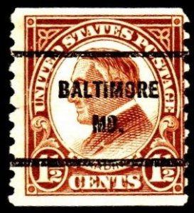 SC# 598 (1.5c) Harding, USED precancel BALTIMORE MD.