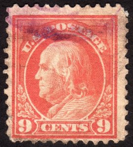 1917, US 9c, Benjamin Franklin, Used, Sc 509