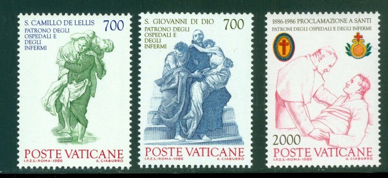 Vatican City - 1986 MNH set of 3 - #774-6 c v $ 4.10 Lot #71