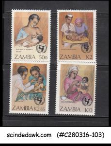 ZAMBIA - 1988 UN SURVIVAL CHILD CAMPAIGN - 4V - MINT NH