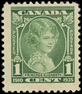 CANADA Sc #211 F-VF Mint H - 1935 1¢ Princess Elizabeth - See Description