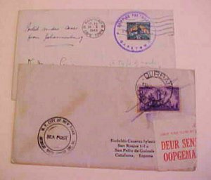 SOUTH AFRICA  IN USA PAQUEBOT DURBAN 1940 also SHIPPING PM 1948