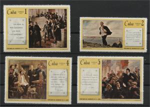 CUBA, LENIN SET + SOUVENIR SHEET	