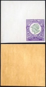 1897 DLR Minerva Head Dummy Stamp in Green and Bright Violet