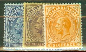 HS: Falkland Islands 41-2, 44-6 mint; 43, 47 used CV $116.50; scan shows only...