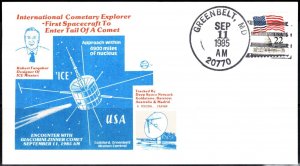 1985 US Space Cover International Cometary Explorer Enter Tail Of A Comet