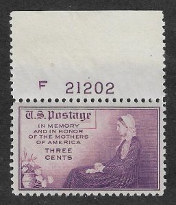 738,MNH plate # 21202