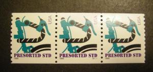 Scott 3229, 10 cent Presorted Std Bicycle, PNC3 #S111, MNH Coil Beauty