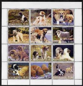 HAKASIA - 2001 - Dogs #4 - Perf 12v Sheet - Mint Never Hinged - Private Issue