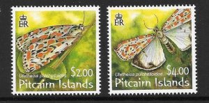 PITCAIRN ISLANDS SG734/5 2007 SALT AND PEPPER MOTH MNH