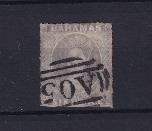Bahamas QV 1861 6d Chalon SG6 Cat £600 Fine Used  BP16371