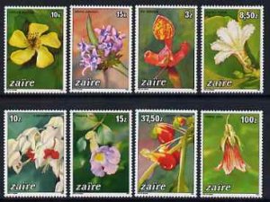 ZAIRE - 1984 - Flowers - Perf 8v Set - Mint Never Hinged