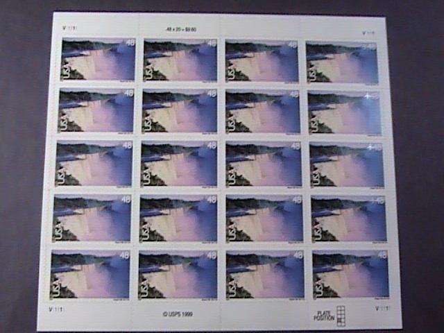 U.S.# C133-MNH-PANE OF 20--SCENIC AMERICAN LANDSCAPES/NIAGRA FALL-AIR-MAIL-2001