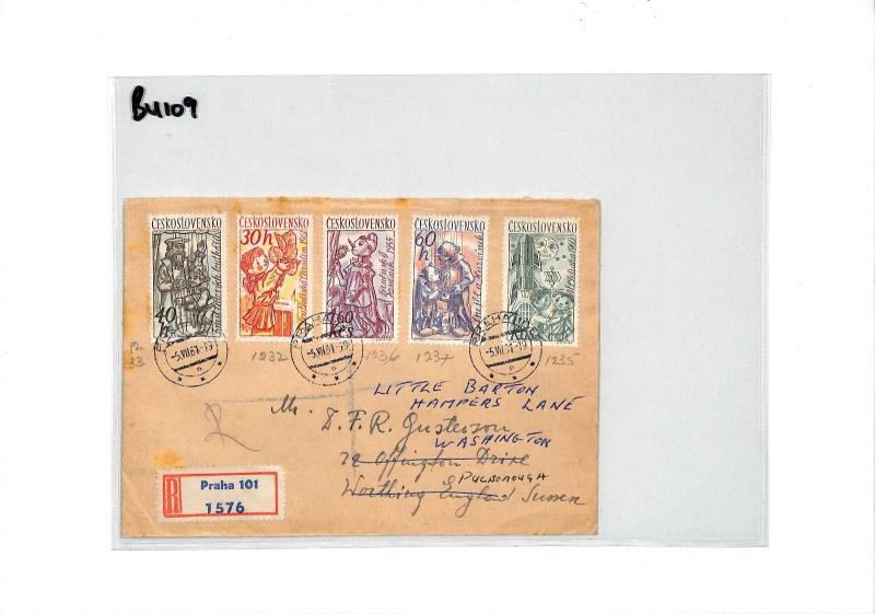 BU109 1961 Czechoslovakia PUPPETS Prague Airmail Cover PTS