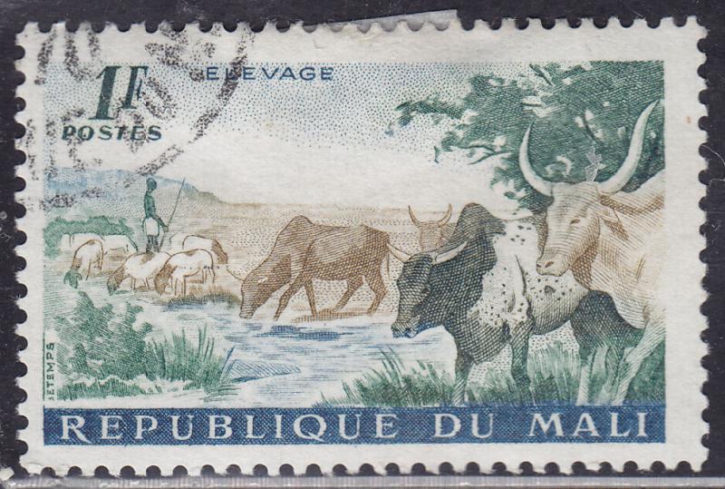 Mali 17 CTO 1961 Herding Cattle