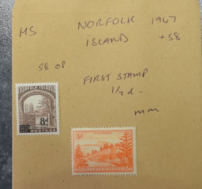 NORFOLK ISLAND   Stamps  Coms   1947 - 58   ~~L@@K~~