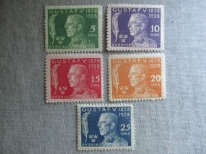 Sweden, Scott# B32-B36, MNH