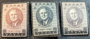 GREECE # 469-471-MINT/NEVER HINGED---COMPLETE SET---1945