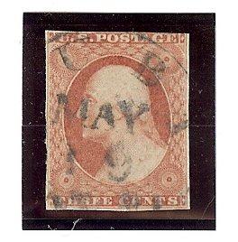 U.S. Used Scott #11 3 cent Dull Red