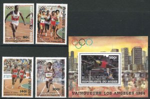 Niger C338-42 Olympics MNH 1984 SCV $9.00