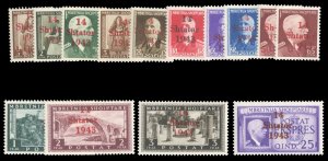 German WWII Occupation, Albania #Mi. 1-14 Cat€480, 1943 Overprints, complet...