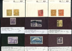 Canada Private Perfin Lot of 57