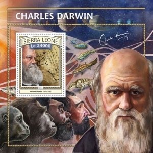 Sierra Leone 2016 Charles Darwin Stamp Souvenir Sheet Scott #4041 SRL161116b