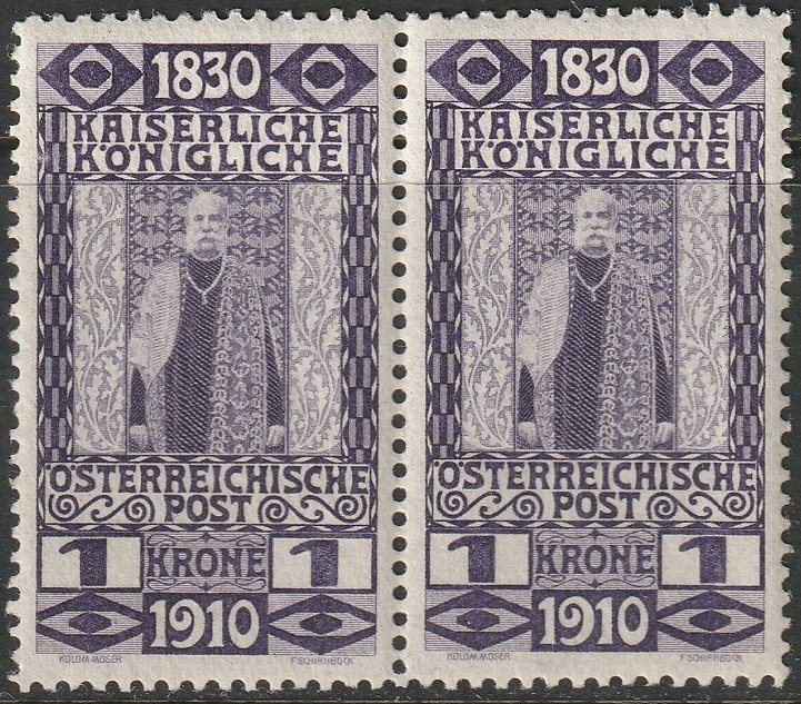 Austria 1910 Sc 141 pair MNH**