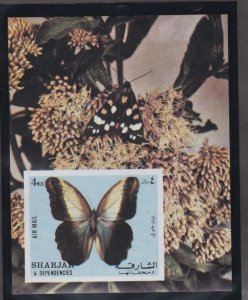 Sharjah MIBlock118, Butterfly, Souvenir Sheet. Mint NH