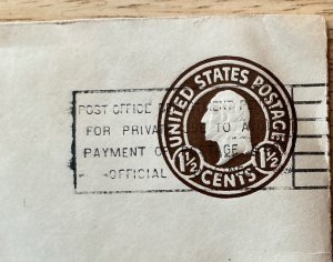 US SCOTT U482 1 1/2C WASHINGTON 1925 w official cancel