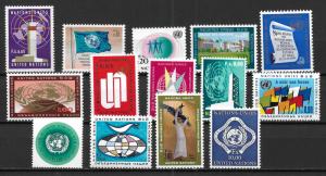 UN Geneva 1-14 Definitives set MNH