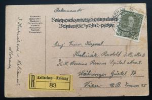 1908 Keltschan Austria Postcard Registered cover To Vienna
