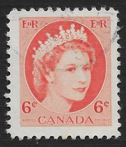 Canada #342 6c Queen Elizabeth II