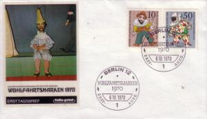 Berlin FDC Sc# 9NB74 9NB77 Puppets L47