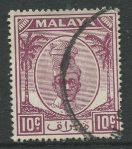 STAMP STATION PERTH Perak #111 Sultan Yussuf Izuddin Shah Used 1950