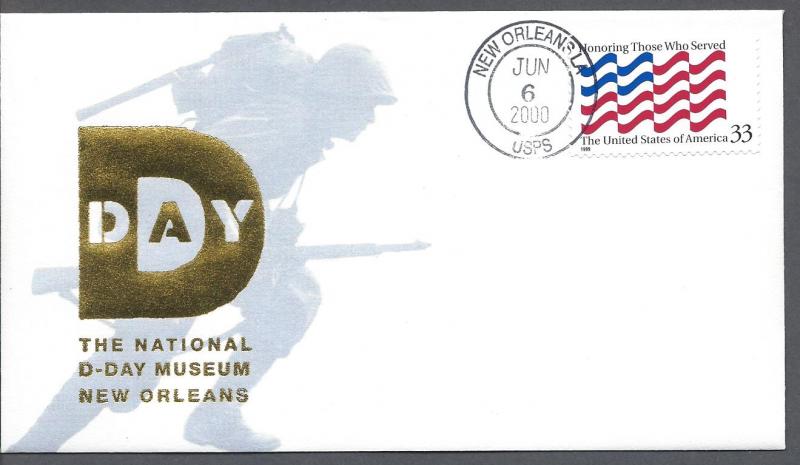 US Cat #3331, D-Day Cover*-