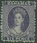 Bahamas SC# 14 Queen Victoria, 6 pence, MH
