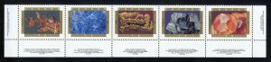 Canada 1440a MNH, Mineral  Strip of 5 from 1992.