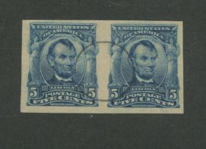 United States Postage Stamp #315 Used VF Pair