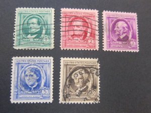 United States 1940 Sc 859-63 set FU