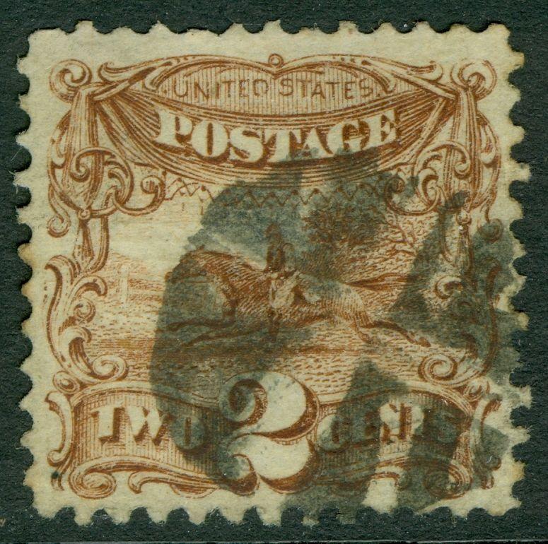 USA : 1869. Scott #113 Very Fine-Extra Fine, Used. Choice. Catalog $85.00.